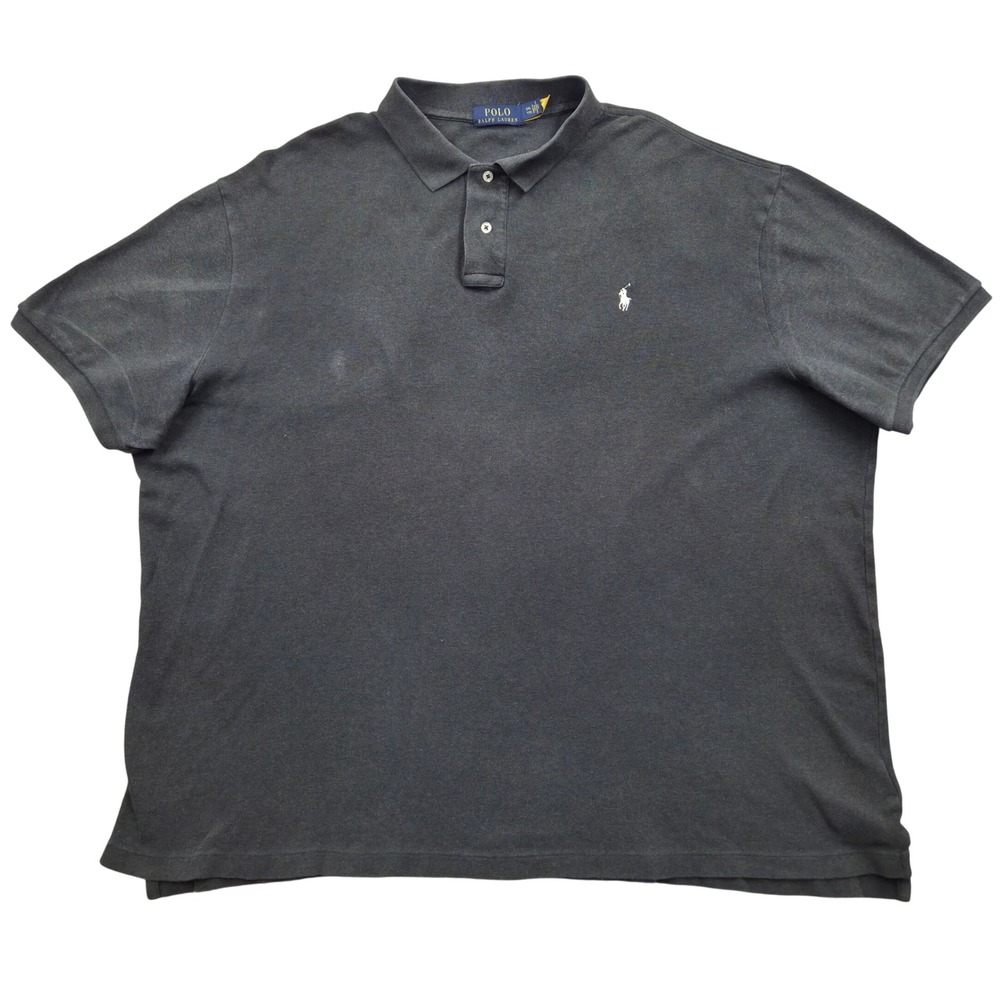 Polo Ralph Lauren Short Sleeve‎ Cotton Polo Shirt Pony Charcoal Gray Mens XXL